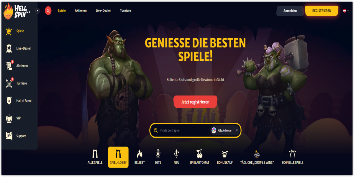 Hell Spin Casino Spiele
