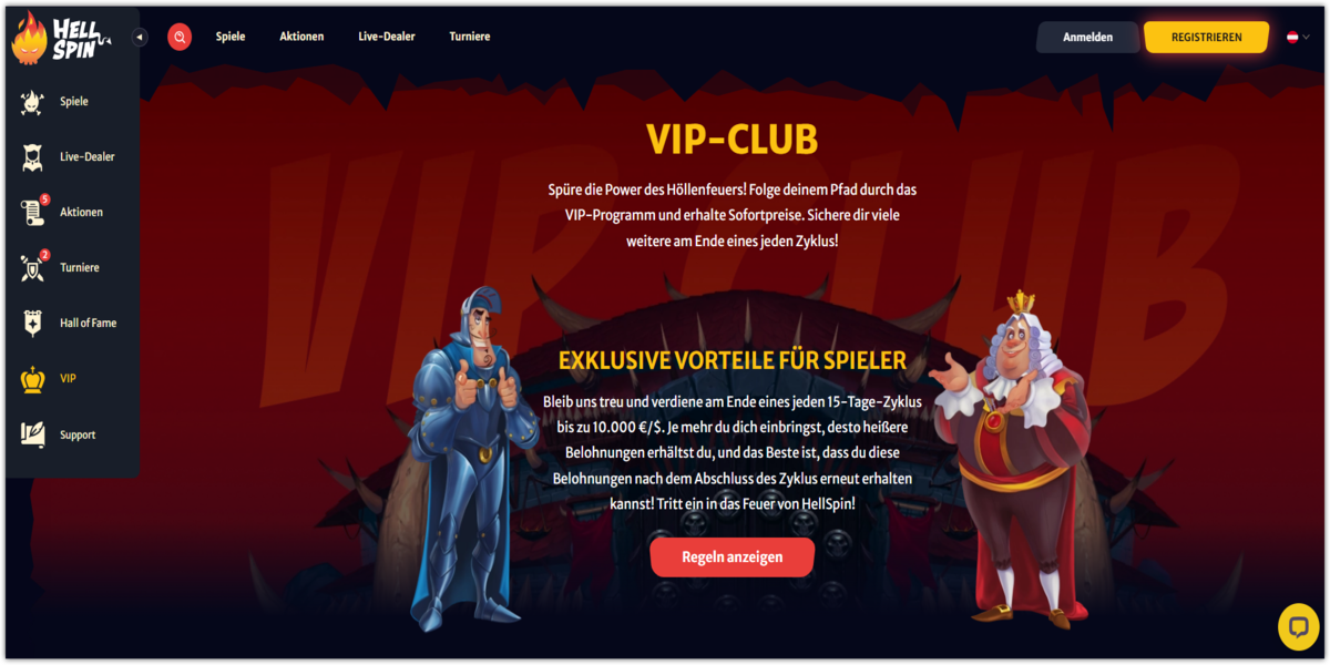 Hell Spin Casino VIP-Programm