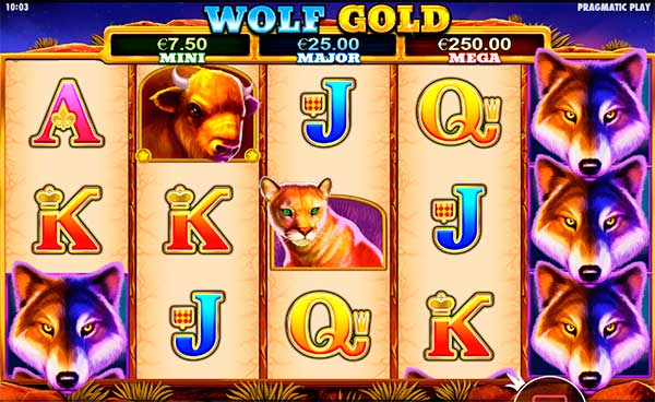 Wolf Gold kostenlos spielen Slot Spiel Bild